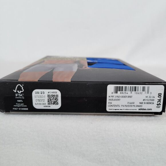 Adidas Mens 3-Pack Boxer Underwear Size Medium Gray 5" Inseam Quick-Dry Tagless - Picture 3 of 5